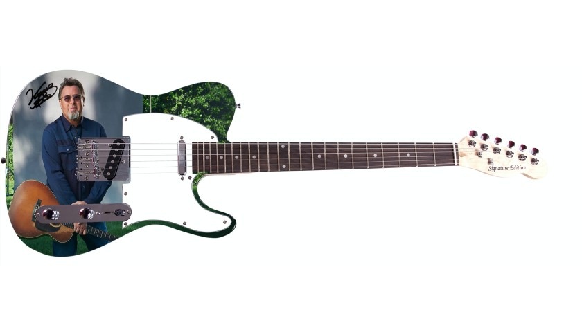 Vince Gill Hand Signed Custom Graphics Guitar