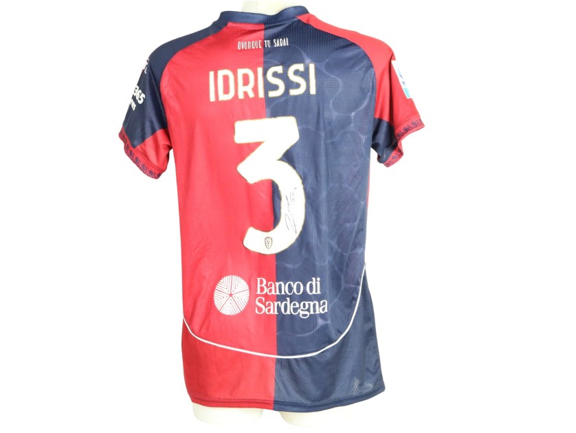Maglia Preparata Idrissi Cagliari vs Genoa, 2025 - Autografata