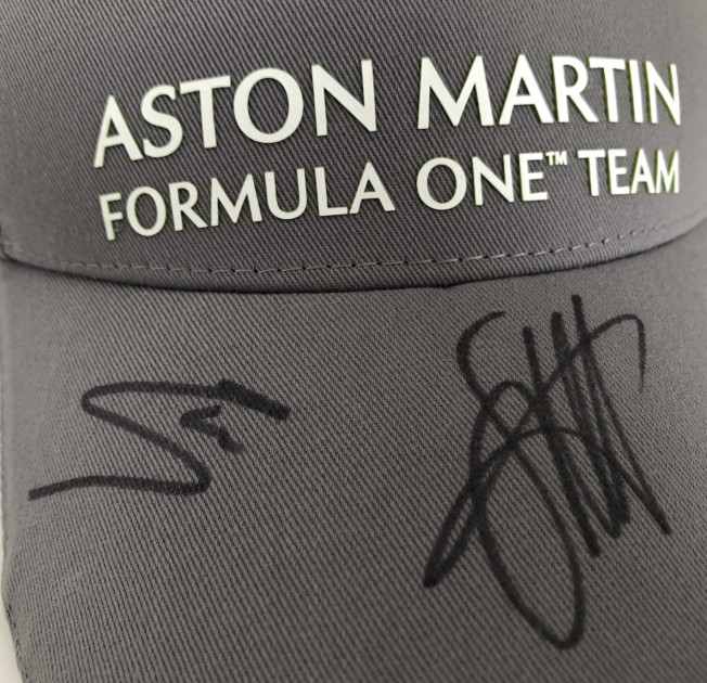 Aston Martin Cap USA Edition Signed By Sebastian Vettel and Lance Stroll