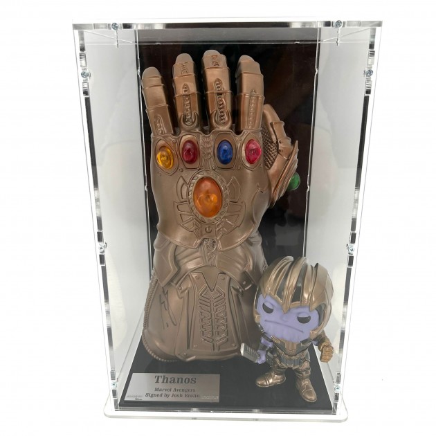 Josh Brolin Signed and Framed Thanos Glove with Funko Pop included