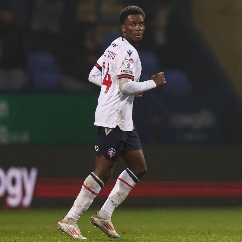 Maglia Unwashed Jordi Osei-Tutu Bolton Wanderers, vs Charlton - Autografata