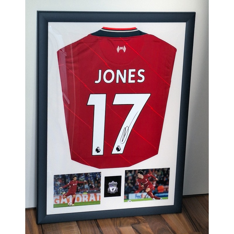 Curtis Jones' Liverpool 2021/22 Signed And Framed Shirt