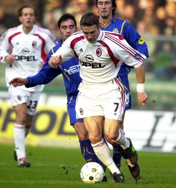 Shevchenko's Worn and Unwashed Signed Shirt, Hellas Verona-AC Milan 2000