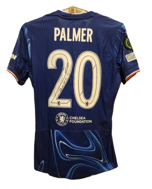 Cole Palmer's Chelsea 2025 Signed Match Worn Shirt vs Legia Warsaw