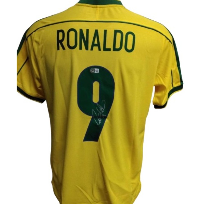 Ronaldo Brazil replica Signed Shirt, WC 1998 