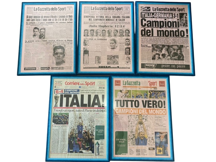 Gazzette dello Sport dei Mondiali vinti dall'Italia