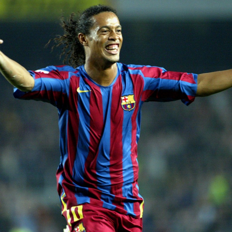 Ronaldinho's FC Barcelona Champions League Match Shirt - CharityStars