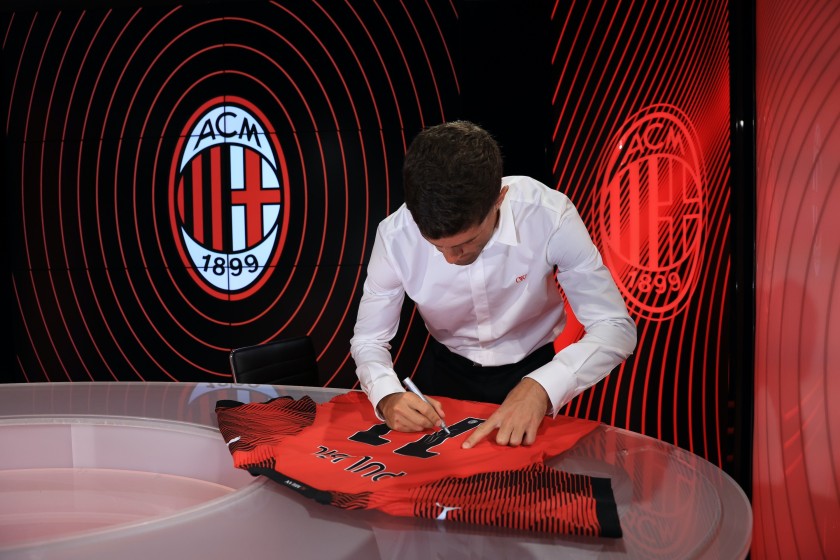 Authentic Pulisic AC Milan Signed Shirt, 2023/24
