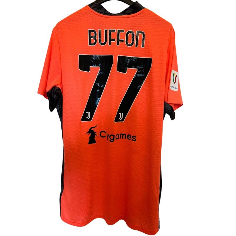 Buffon's Juventus Match-Issued Shirt, Coppa Italia 2021/22