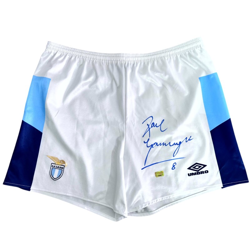 Pantaloncini Ufficiali Gascoigne Lazio, 1992/93 - Autografati