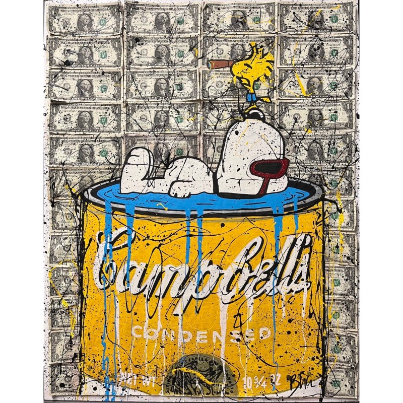 "Snoopy Campbell’s Soup Yellow" di Paz Blandina