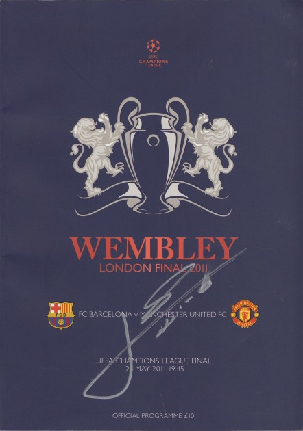 Messi's Signed 2009 Barcelona v Manchester United UEFA Champions League Final Programme