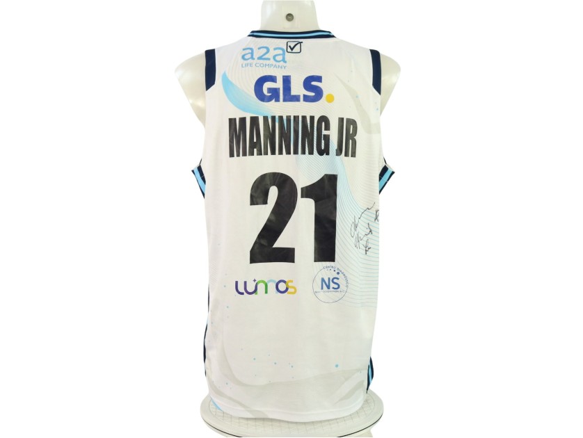 Completo Manning Jr indossato Napoli Basket vs Reggio Emilia 2024 - Autografato