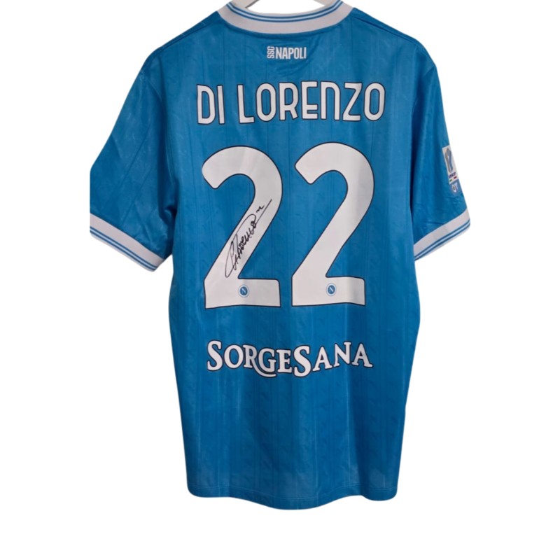 Di Lorenzo's Signed Unwashed Shirt, Napoli vs Bologna Italian Supercup Final 2025