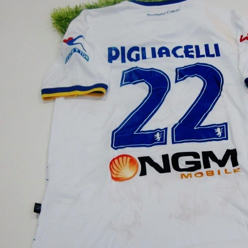 Pigliacelli Frosinone match worn/issued shirt, Serie B 2014/2015 - signed