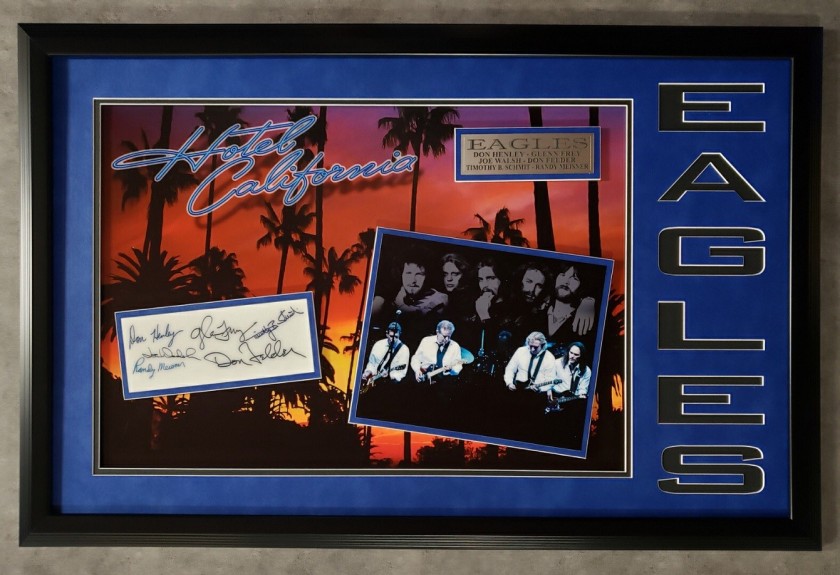 Eagles Lithograph Copy Signed Collage Photo