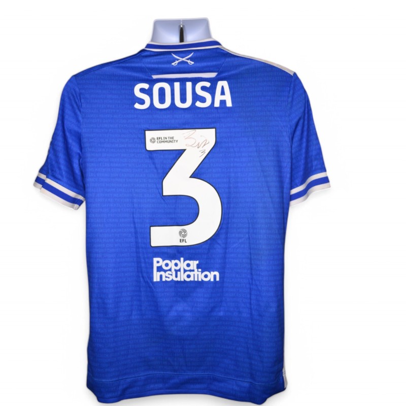 Sousa's Bristol Rovers Sky Bet League One Signed Match Worn Shirt, vs Peterborough