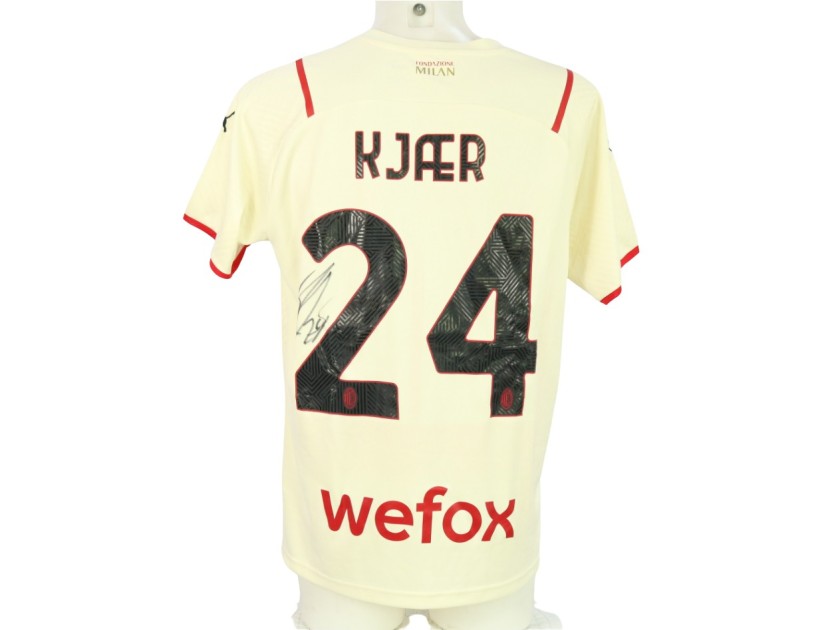 Kjaer Replica AC Milan Signed Shirt, 2021/22 