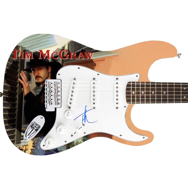 Battipenna Tim McGraw su chitarra Fender personalizzata - Autografato
