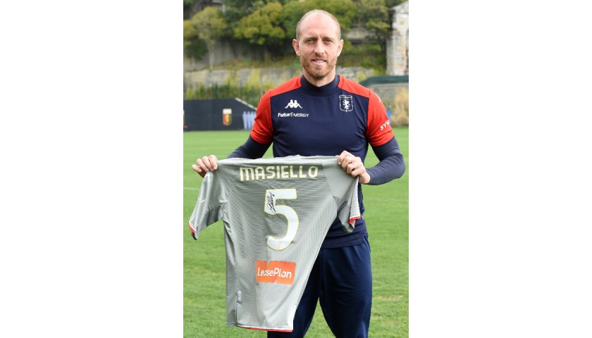 Masiello's Genoa Match-Issued Signed Shirt, 2021/22