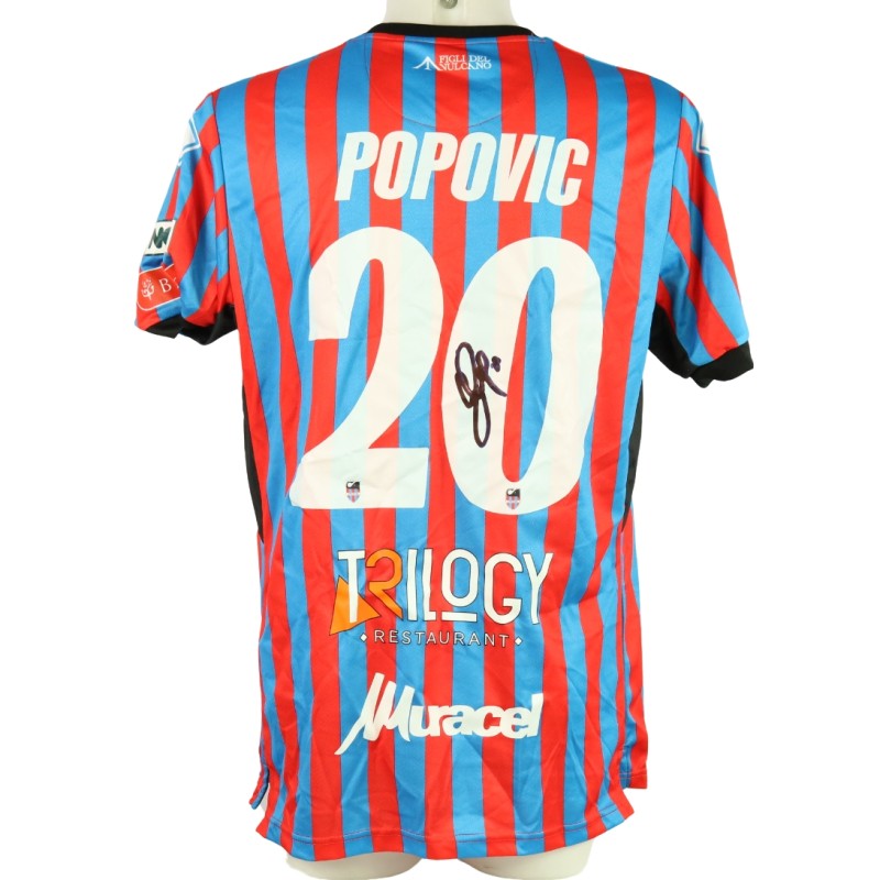 Popovic's unwashed Signed Shirt, Catania vs Sorrento 2023