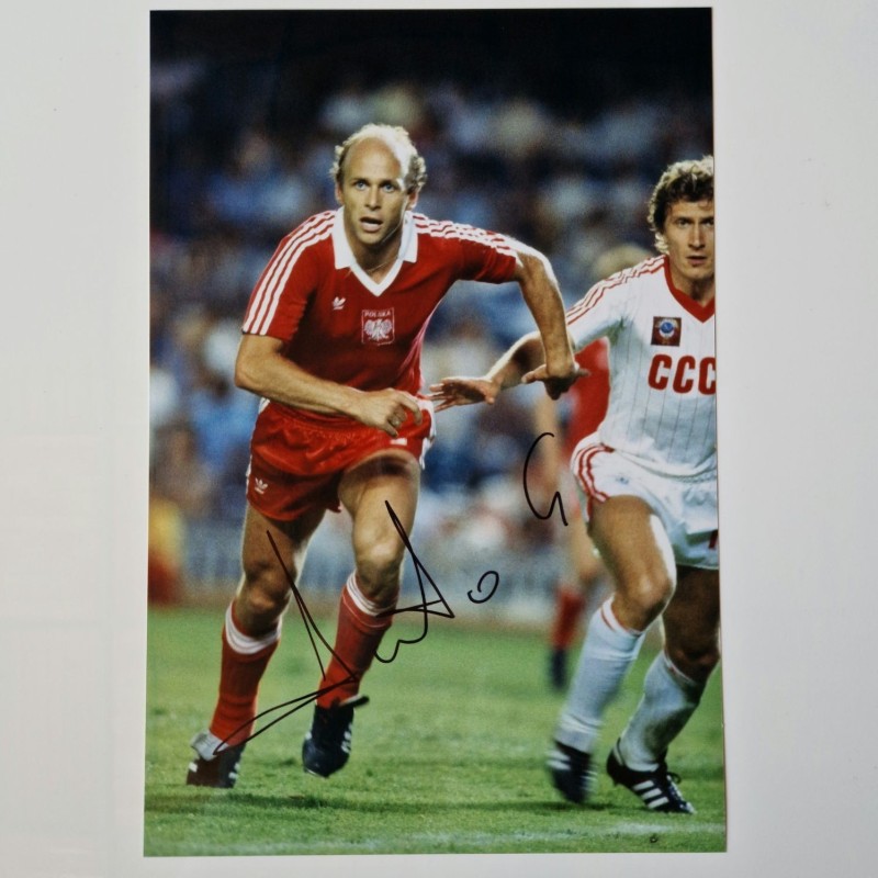 Grzegorz Lato's Poland Signed Picture 
