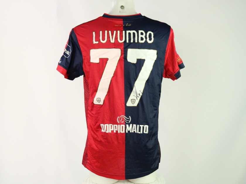 Luvumbo's Signed Unwashed Shirt, Cagliari vs Bologna 2024