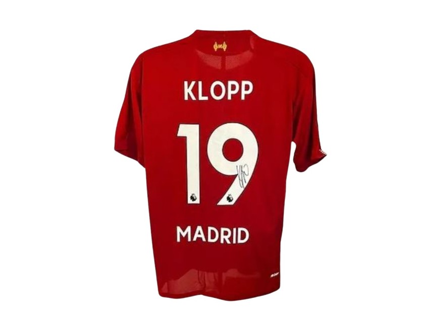 Jurgen Klopp's Liverpool 2019 Champions League Madrid Signed Replica Shirt 