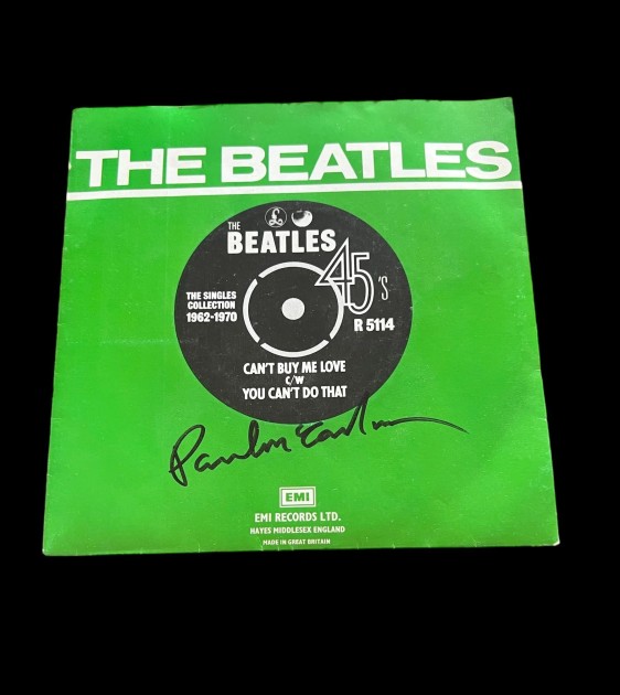 Paul McCartney of The Beatles Signed 'Can't Buy Me Love' 7" Vinyl LP