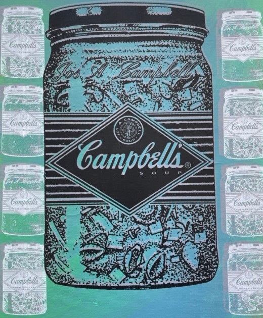 Campbell's Soup (Teal) by Steve Kaufman