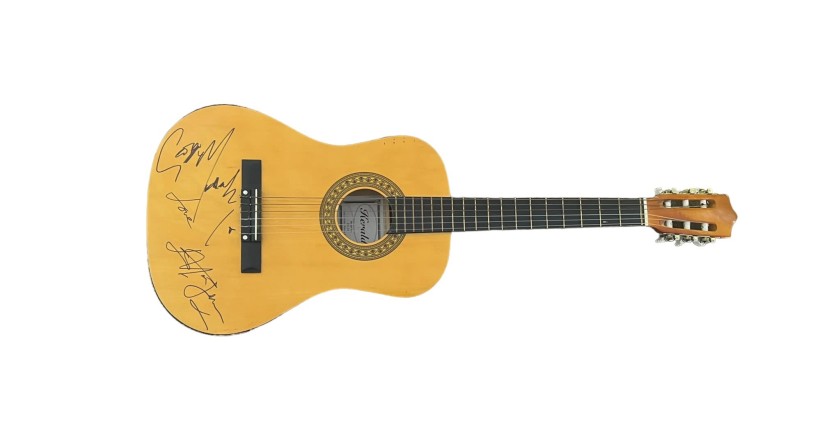 George Michael and Elton John Signed Acoustic Guitar