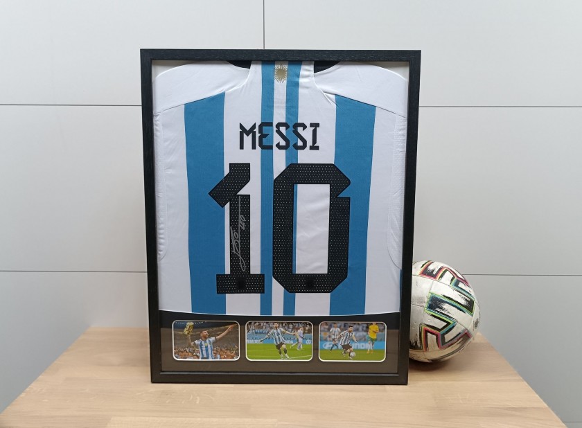 Lionel Messi Argentina Signed Shirt - CharityStars