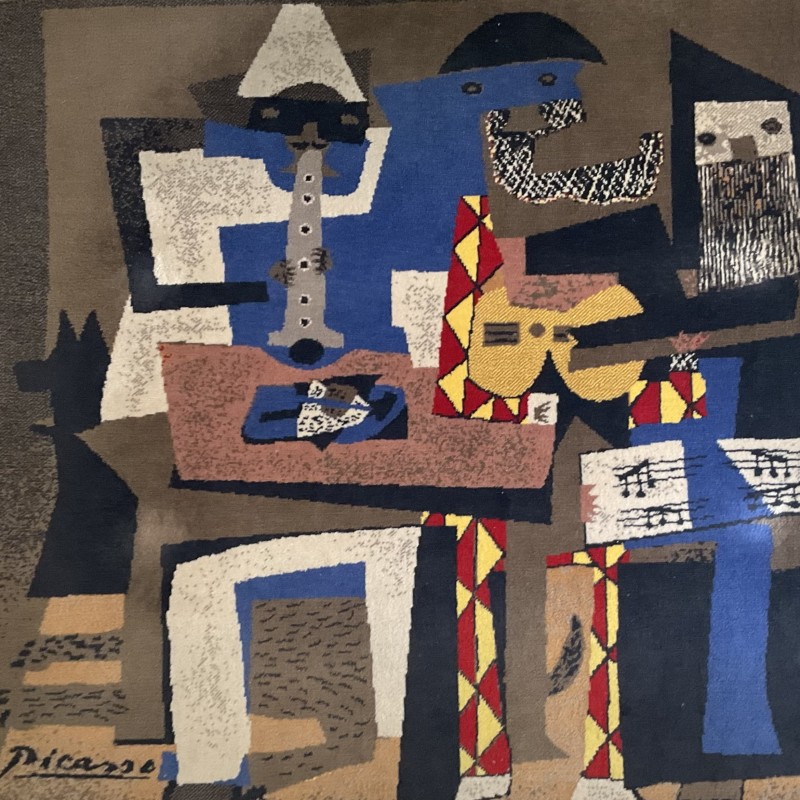 Carpet "Musicos con maracas" artwork by Pablo Picasso 