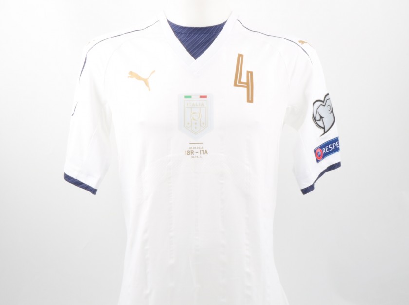Astori Match issued/worn shirt, Israel-Italy 5/09/2016