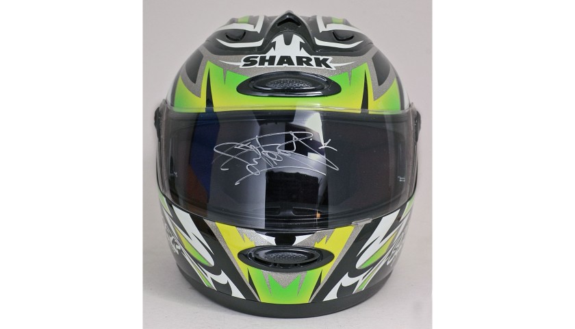 Carl Fogarty Hand Signed Green Shark Superbike Full-Sized Helmet