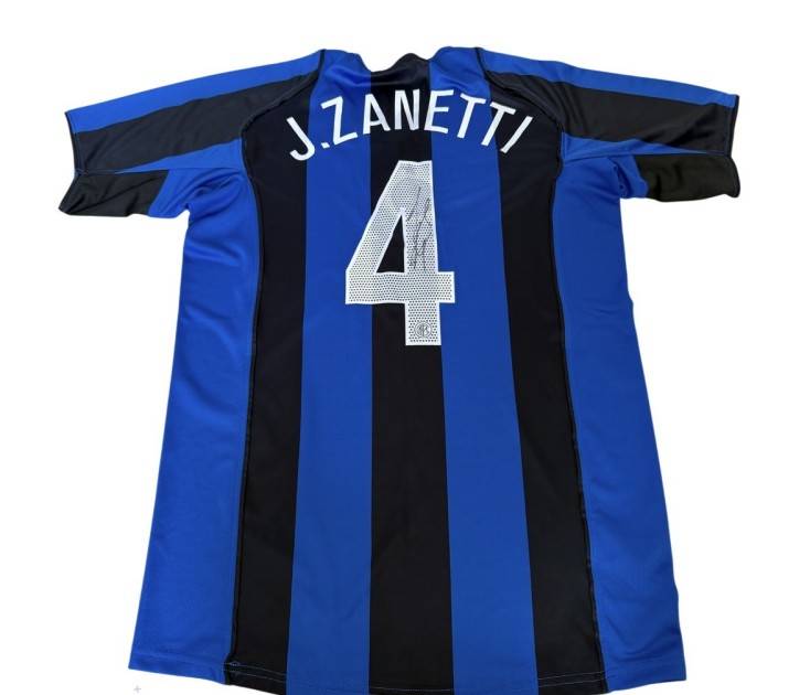 Maglia replica Inter Javier Zanetti, stagione 2004/05 - Autografata