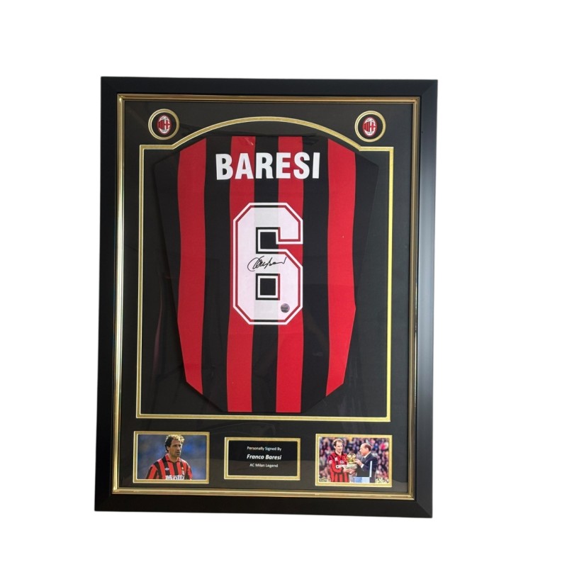 Franco Baresi's AC Milan 1988 Signed and Framed Shirt