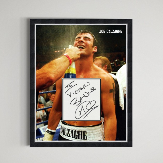 Joe Calzaghe - The Italian Dragon Signed Display