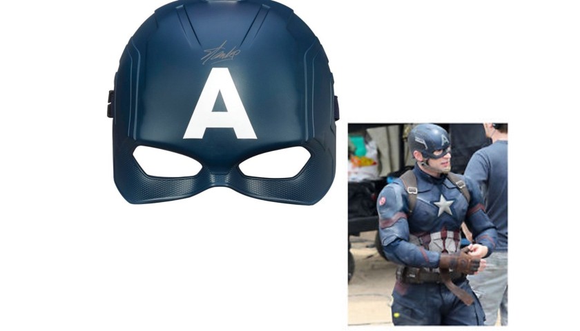 “Captain America” Mask with Stan Lee Printed Signature