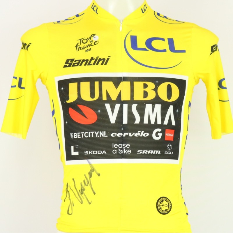 Maglia Gialla di Jonas Vingegaard, Tour de France 2023 - Autografata