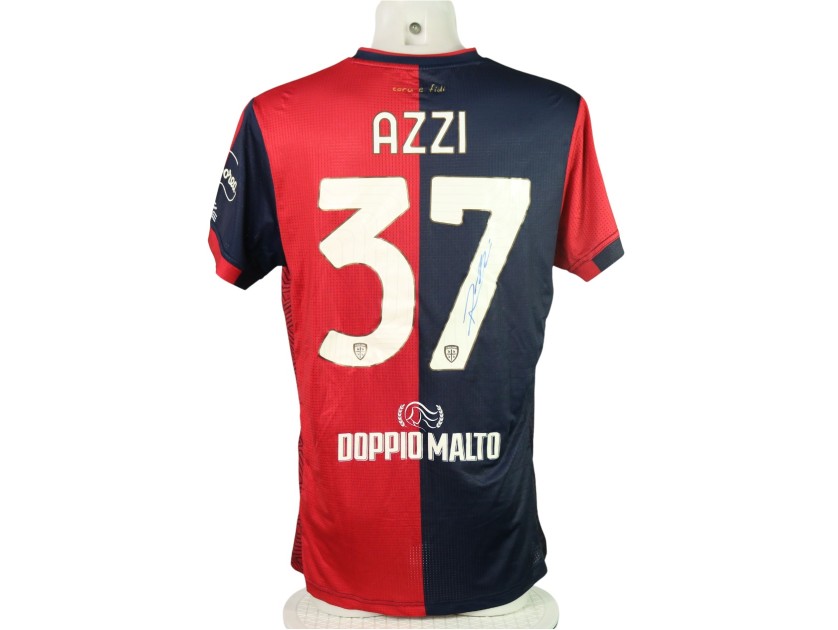 Azzi's Signed Unwashed Shirt, Cagliari vs Empoli 2024