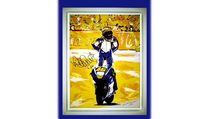 Valentino Rossi VR46  - Signed Artwork on Canvas by Gabriele Salvatore 