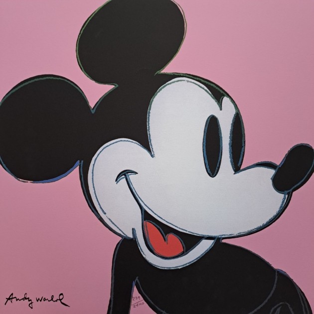 "Mickey Mouse" Lithograph Signed by Andy Warhol 