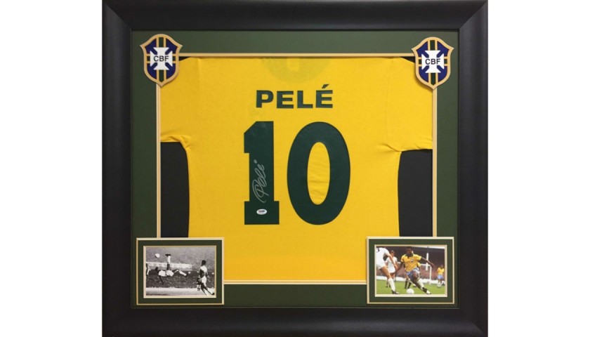 Pelé Signed Framed Jersey