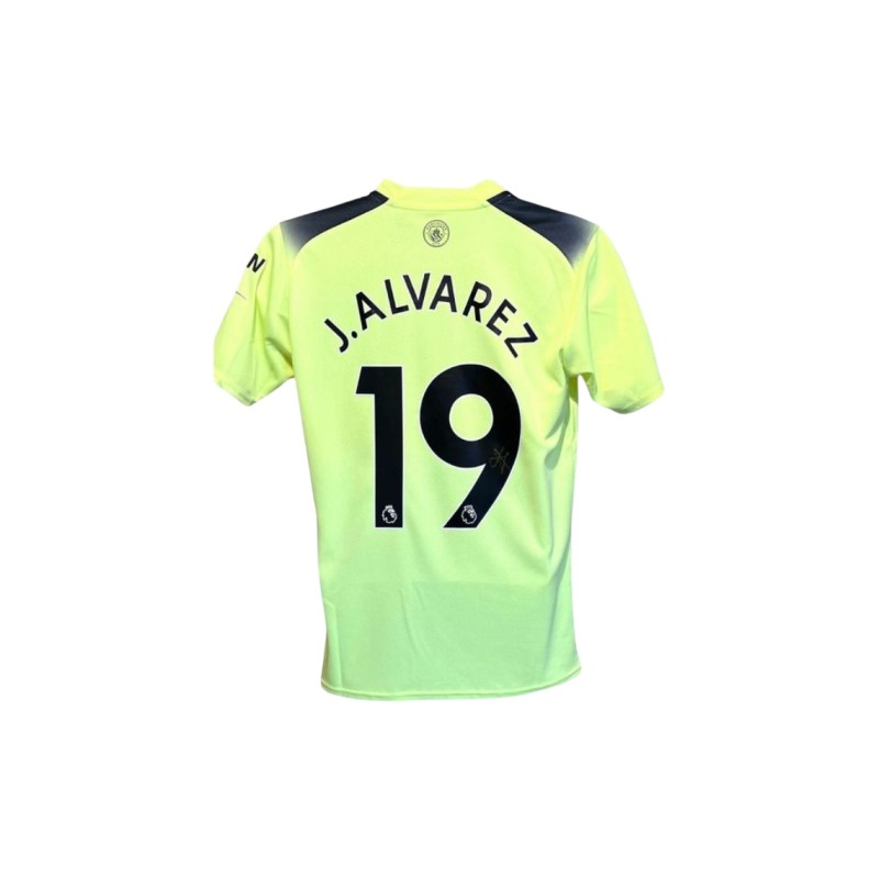 Maglia third ufficiale firmata da Julián Álvarez per il Manchester City 2022/23
