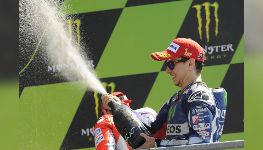 Bridgestone Podium Cap Signed by Jorge Lorenzo - CharityStars