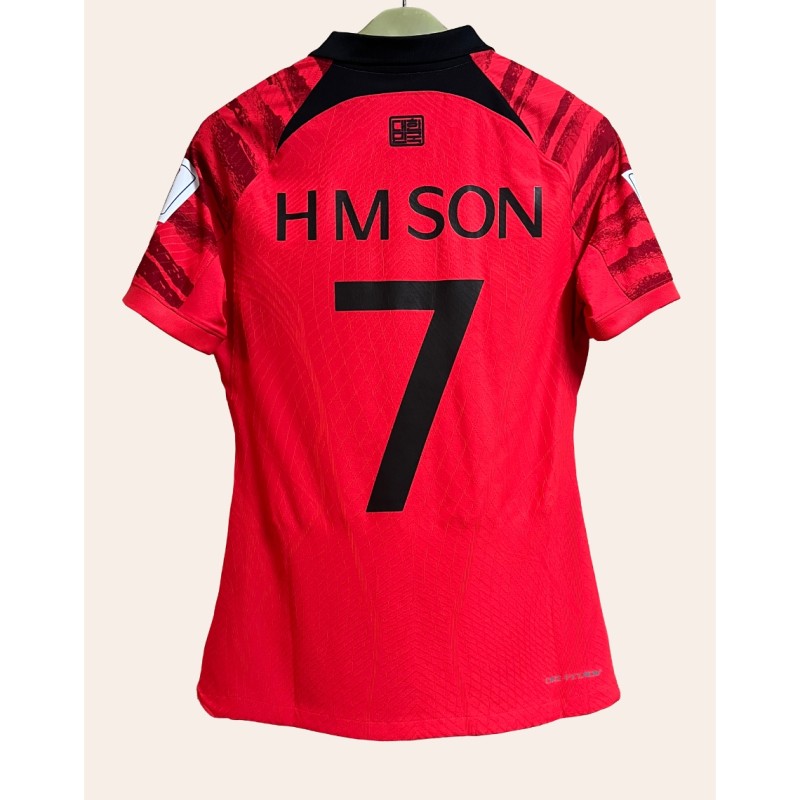 Son Heung-Min's Republic of Korea World Cup Qatar 2022 Match Shirt, vs Portugal