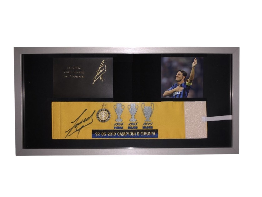 "Triplete 2010" Framed Armband - Signed by Javier Zanetti