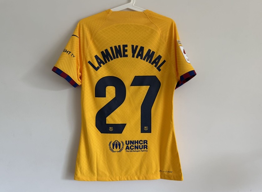 Yamal's FC Barcelona 2023/24 LaLiga Match-Issued Third Shirt