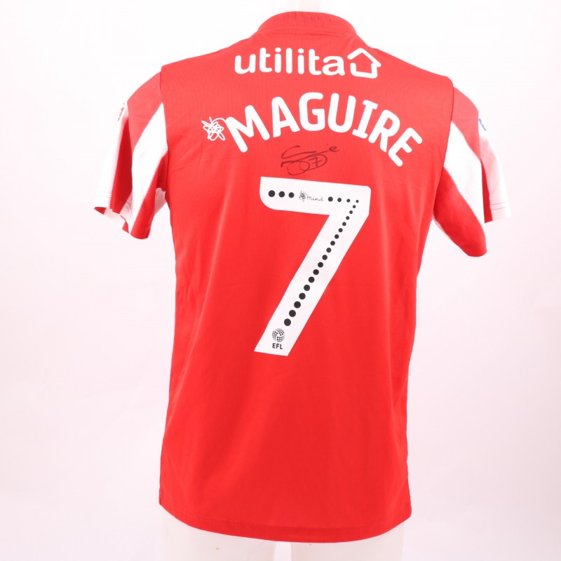 Maguire's Sunderland AFC Worn and Signed Poppy Shirt